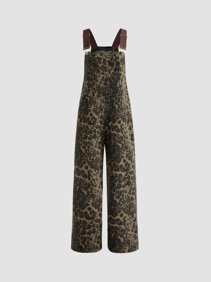 Leopard Print Overalls